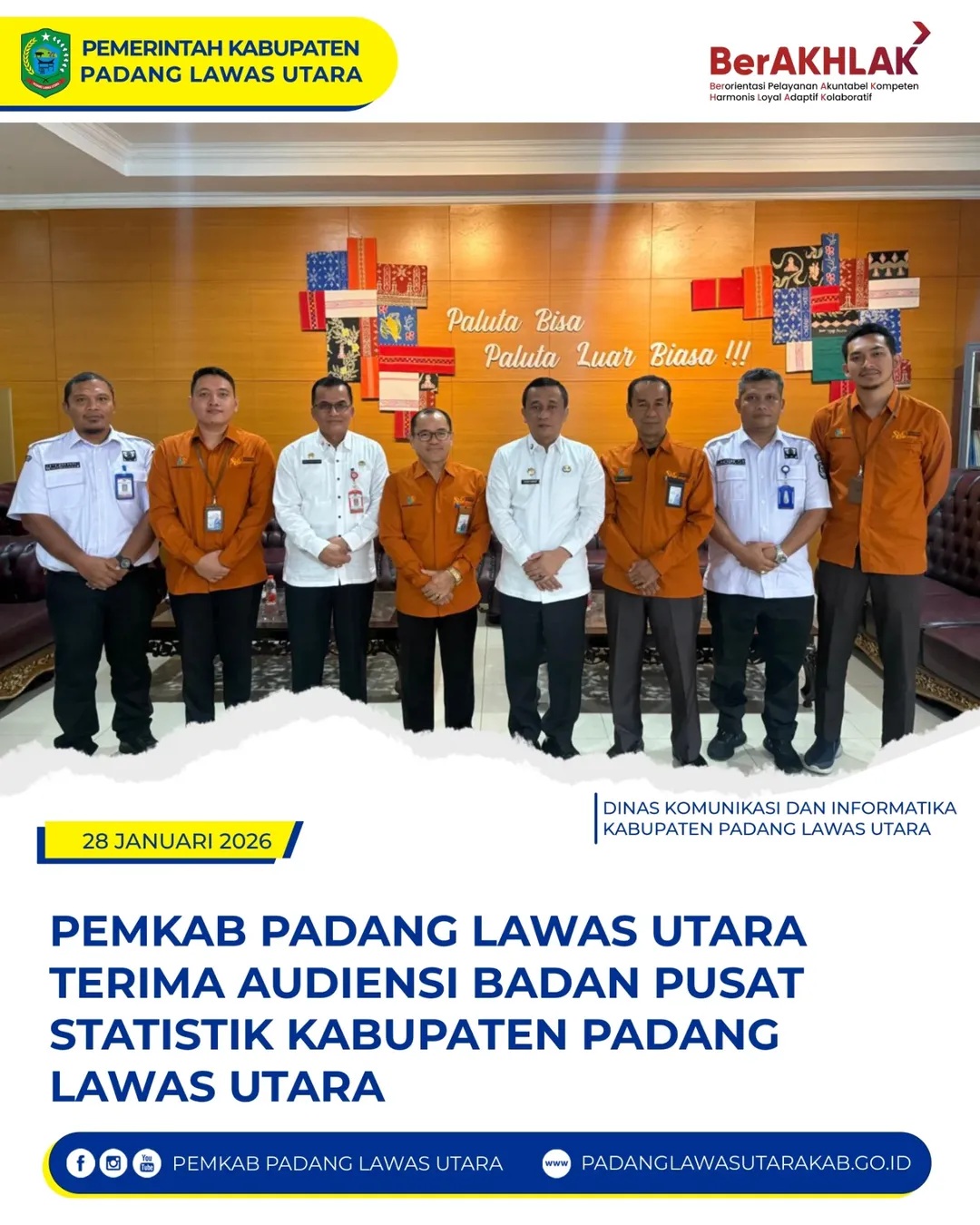 Audiensi Badan Pusat Statistik (BPS) Kabupaten Padang Lawas Utara