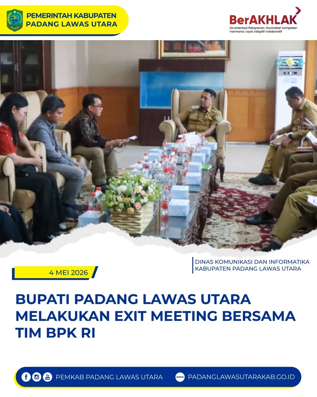  Exit Meeting Tim BPK RI Bersama Bupati Padang Lawas Utara