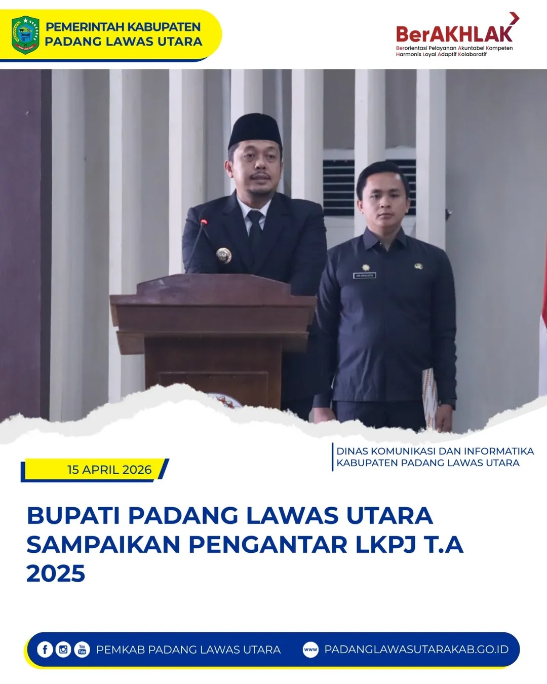 Bupati Padang Lawas Utara Sampaikan LKPJ TA 2025