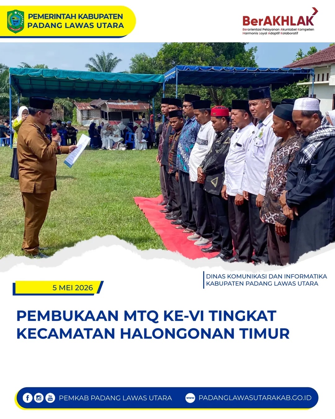 Musabaqah Tilawatil Qur'an Ke-VI tingkat Kecamatan Halongonan Timur 