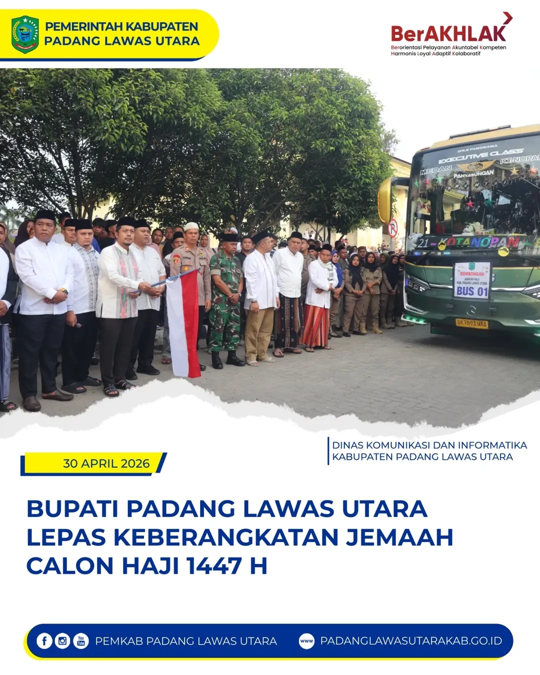 Pelepasan Calon Jamaah Haji Tahun 2026 Kabupaten Padang Lawas Utara