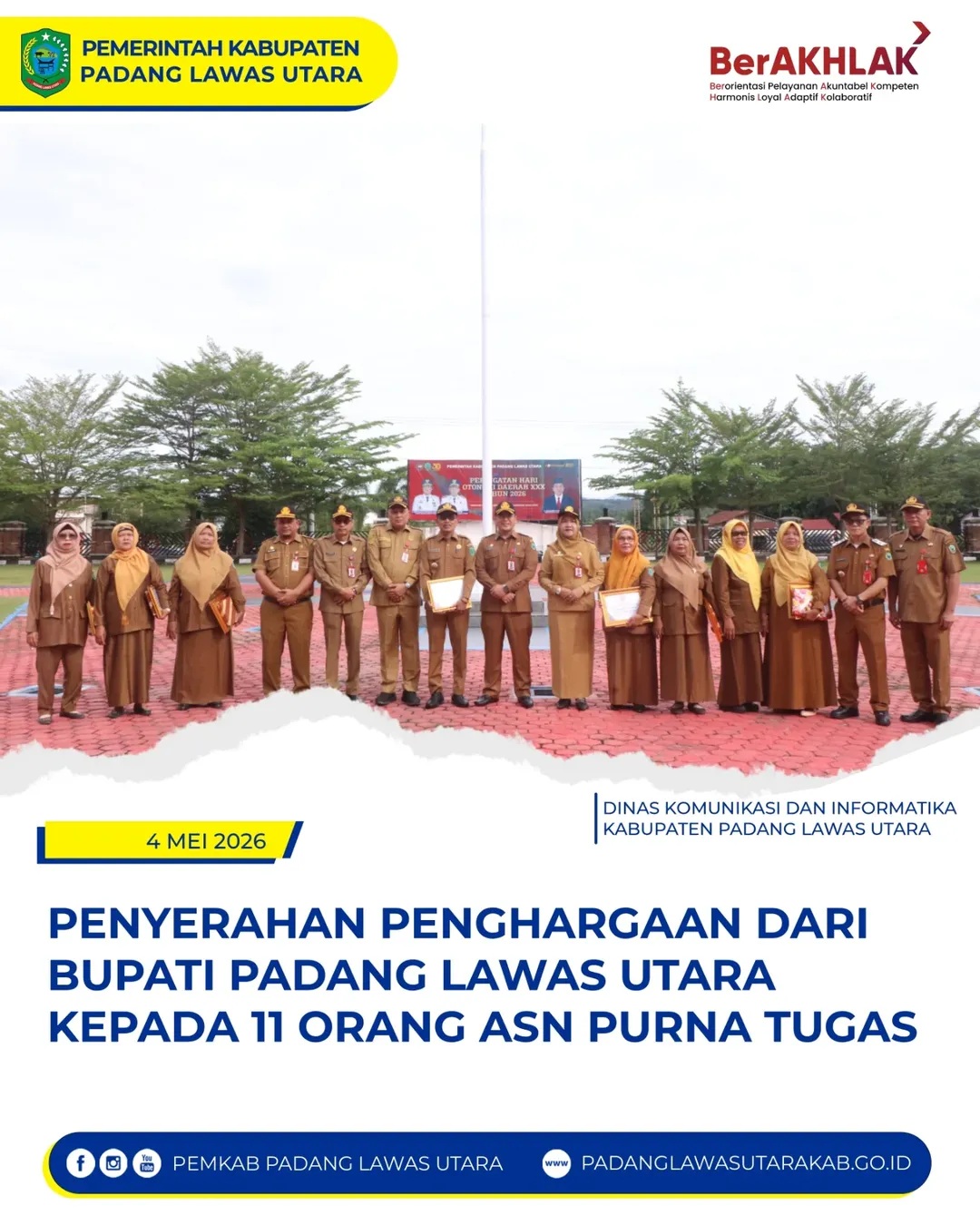 Penghargaan Kepada ASN Purna Tugas