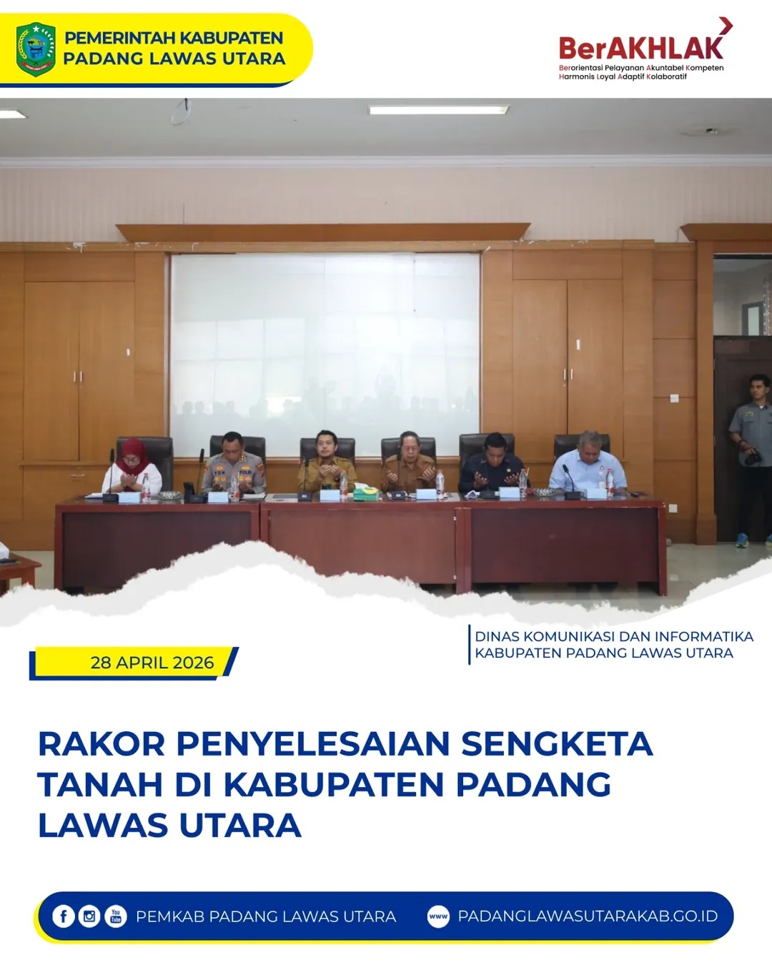 Rakor Penyelesaian Sengketa Tanah di Kabupaten Padang Lawas Utara